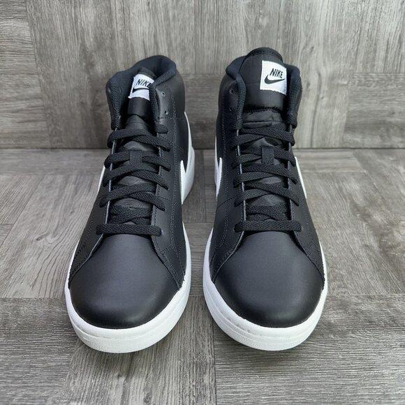 Nike Court Royale 2 Mid Women's 12/Men's 10.5 Black Leather Shoes CT1725-001 - Picture 5 of 9